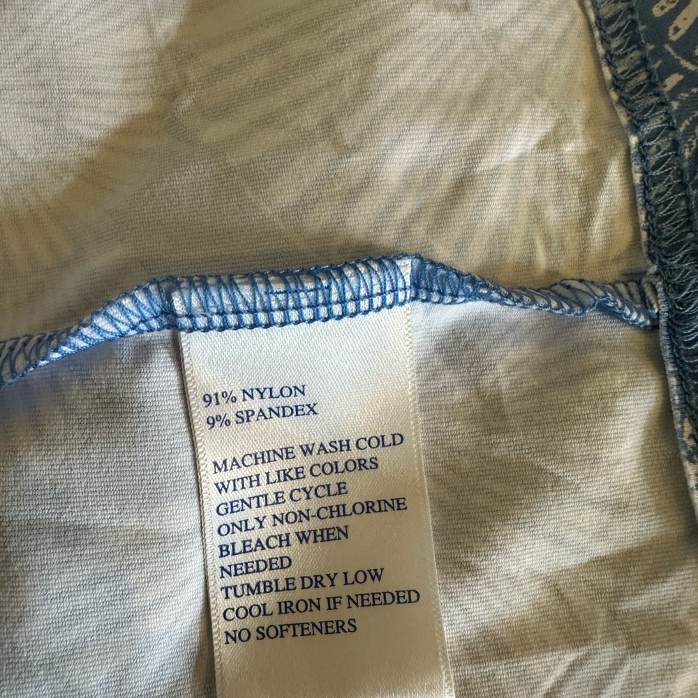 Southern Tide Blue and White Shell-Print Sleeveless Coverup - Picture 5 of 5